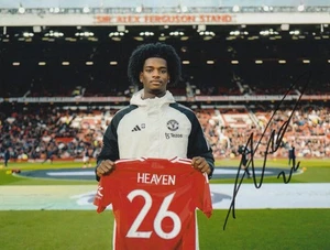 Ayden Heaven foto calcio Manchester United firmata a mano 8x6 pollici - Foto 1 di 1