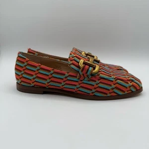 Boden Jacquard Loafers Geometric Woven Snaffle Flats Size 8 EU 39 Colorful - Picture 1 of 13