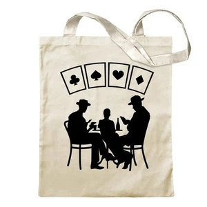 Kartenspiel Pokern Tragetasche Baumwolltasche Stoffbeutel langer Henkel - Bild 1 von 91
