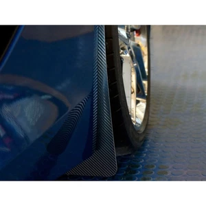 Mud Guards Carbon Fiber Wrap 4p for 2014-19 Chevy Corvette C7 Z06/GS [Stainless] - Picture 1 of 2