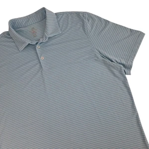 Southern Tide Poloshirt Herren 2XL XXL Blau Streifen Brrr Performance Golf Stretch - Bild 1 von 13
