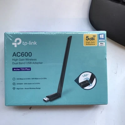 TP-Link AC600 USB WiFi Adapter for PC (Archer T2U Plus)- Wireless Network - Image 1 of 3