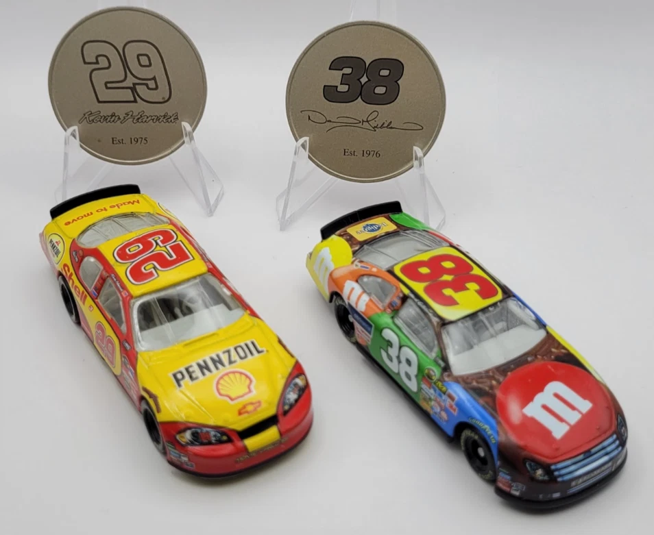 2007 Winners Circle - 1/64 - lot of 2 - Medallion -Kevin Harvick David Gilliland - Image 1 of 2