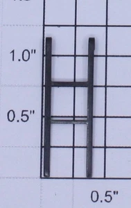 American Flyer PA8950 Black Metal Tank Car 2-Rung Ladder  (10) - Picture 1 of 1