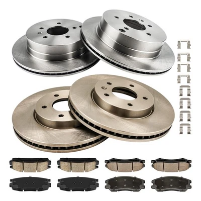 Kit de pastillas de rotor de freno para Chevrolet Equinox 2007-2009 todo motor 55147 55148 Foto 1 de 4