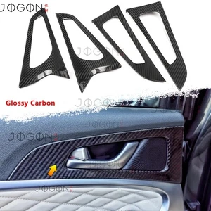 IK G70 Real Carbon Front Rear Door Handle Panel Grab Cover For Genesis G70 2019+ - Picture 1 of 14