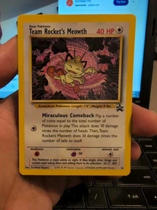 TEAM ROCKET'S MEOWTH 18 WOTC Promo Pokemon League Pokemon Card Near Mint - Picture 1 of 2