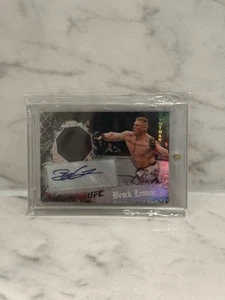 Brock Lesnar Auto Relic Card 2010 Topps UFC Main Event WWE Champ Signed - Picture 1 of 2