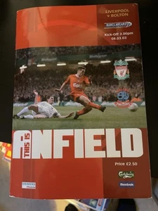 Liverpool Vs Bolton Wanderers 2002/03 Season 08/03/2003 Premier League - Picture 1 of 2