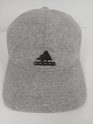 Adidas Aeroready Heather Gray Hat Unisex Three Stripe Life Adjustable Strapback - Image 1 of 4