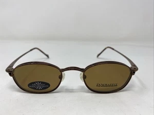 Innovador marco de gafas marrón IMF-325 satinado cacao 44-20-140 con clip U681 - Imagen 1 de 10