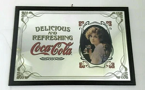Coca Cola grande specchio con cornice coeva in legno 65 x  45 cm Vintage - Picture 1 of 4