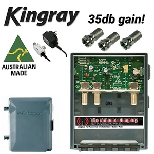 Kingray MHW35F 35dB Masthead TV Amplifier booster power supply and f connectors - Picture 1 of 6
