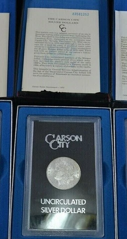 1883 CC Carson City GSA Morgan Silver Dollar with Box/COA Uncirculated Cover