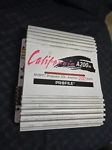 Profile California A200 XL Mosfet Bridgeable 2Ch. 200 Watts Amplifier Car Stereo - Picture 1 of 10