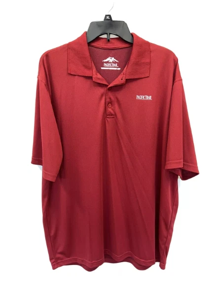Pacific Trail Men's Short Sleeve Polo Shirt Burgundy Different Sizes - Image 1 of 4