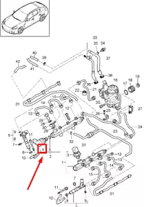 PORSCHE MACAN 95B Fuel Pressure Regulator 95860624010 958.606.240.10 NEW GENUINE - Picture 1 of 2