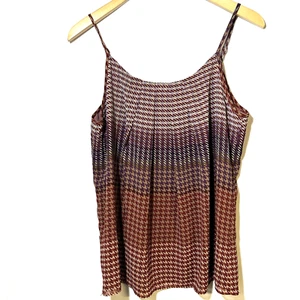 Cabi Size medium cami Tank blouse adjustable straps houndstooth multicolor - Picture 1 of 6