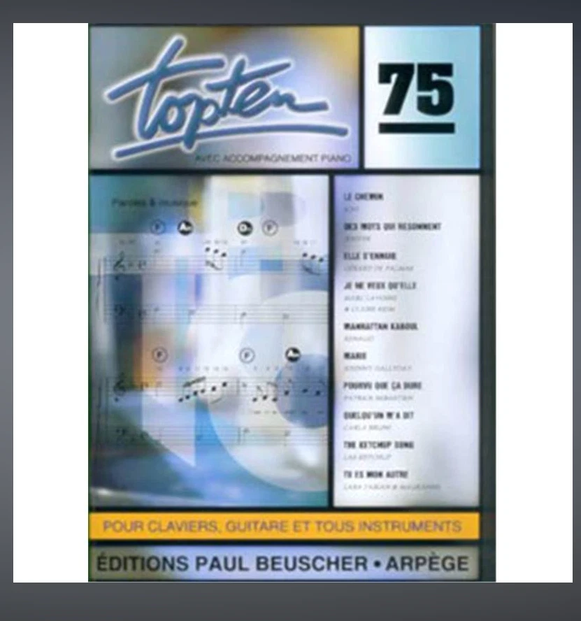 Top Ten N 75. Tous instruments avec Paroles - Photo 1/1