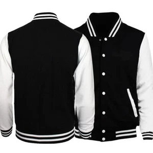 Unisex Varsity Style Fashion Letterman University College Baseball Jacket New - Picture 1 of 15