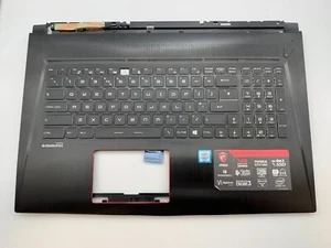 MSI Stealth Pro GS73VR 6RF MS-17B1 Palmrest UK Backlit Keyboard (1 Key missing - Picture 1 of 3