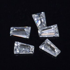 AAA Rated Quality Cubic Zirconia Tapper Cut Faceted White Loose Gemstone