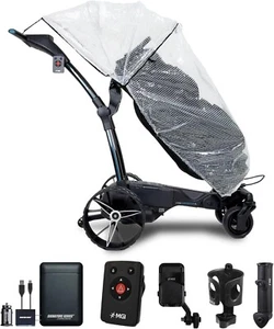 MGI Navigator Ai GPS+ Remote Control Electric Golf Push Cart w Rain Cover Bundle - Picture 1 of 9