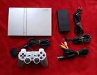 Sony PlayStation 2 PS2 Slim Console Silver Bundle USED! Tested Works 