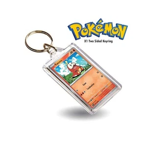 Pokemon Fuecoco TCG Card Inspired Keyring / Key Chain Duel Print Classic Style - Picture 1 of 2