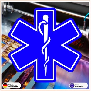 Logo Star of Life, adesivo, colori retroriflettenti o normali - Foto 1 di 3
