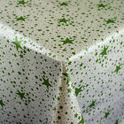Nappe De Table En Toile Cirée Étoiles Vert Sur Blanc P226-4 Carré Rond Oval
