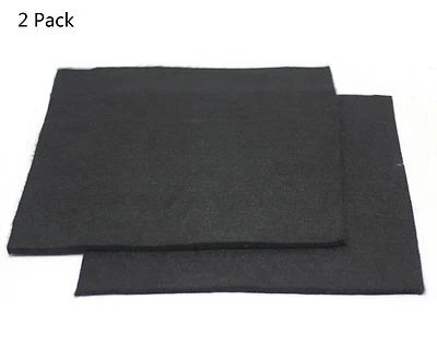 HIWOWSPORT 2pc High Temp 18"X24"X1/4'' 6mm Felt Carbon Fiber Welding Blankets Black US