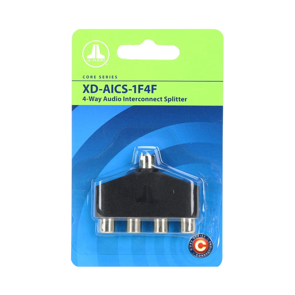 JL Audio XD-AICS-1F4F 4-Way Audio Interconnect Splitter Car Marine Adapter NEW