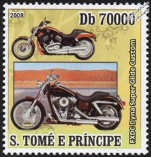 HARLEY DAVIDSON FXDC Dyna Super Glide Custom Motorbike / Motorcycle Stamp