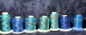 7 Robinson Anton, Majestic Thread rayon Thread - Blues. Blue/ Greenw (lot #7) - Picture 1 of 8