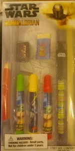 Caja de arte Star Wars Mandalorian Disney 25 piezas 8 hojas únicas para colorear nueva - Imagen 1 de 8