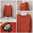 Pull Tommy Bahama L orange 100 % coton équipage manches longues YGI N2-660
