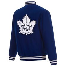 Nhl Toronto Maple Leafs Jh Design Wool Reversible Jacket With Embroidered Logos