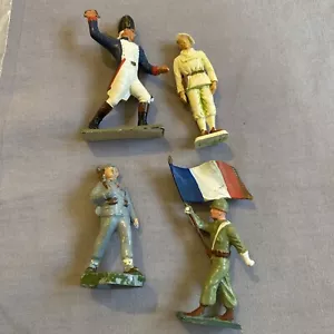 PD435 Bundle of 4 vintage Starlux France figures toy soldiers painted - Picture 1 of 13