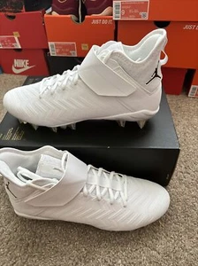 Nike Jordan Alpha Menace Pro 2 Mid Football Cleats White CV1676-103 Mens 11.5 - Picture 1 of 11