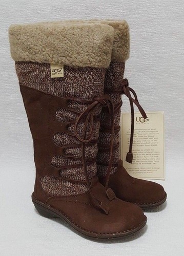 Stivali da donna UGG Australia Torrey tessuti marroni nuovi autentici taglia US 5