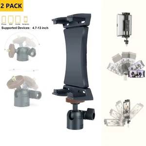 LINCO 2Pack Tripod Mount Holder 1/4" Thread Adapter For iPad iPhone 4.7-13in - Picture 1 of 11