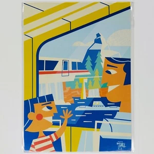 Disneyland Postkarte WonderGround Gallery Kunst der Disney Einschienenbahn Matterhorn - Bild 1 von 2