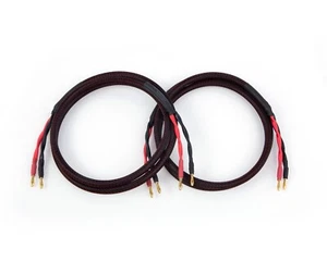 Canare 4S11 HI-FI Speaker Cable Pair, Red/Black 2 to 2 Banana, 8 Ft - Picture 1 of 3