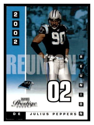 2003 Playoff Prestige #R-22 Julius Peppers 2002 Reunion #/2002 - Image 1 of 2