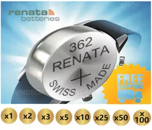 Renata Watch Battery 362 (SR721SW)- Swiss - x1 x2 x3 x5 x10 x25 x50 x100 - Picture 1 of 2