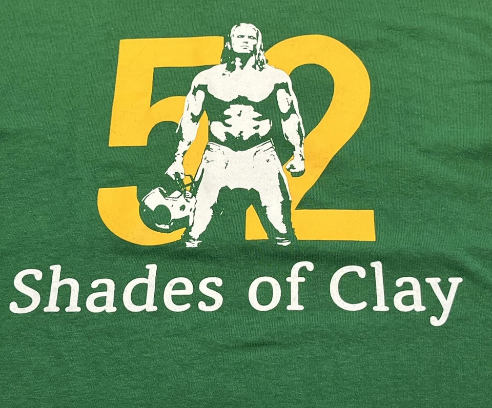 Рубашка GB Packers Clay Matthews (Fifty Two) 52 оттенка глины зеленая Gildan размер S - Изображение 1 из 4