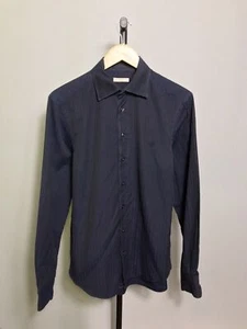 burberry brit mens dress shirt blue logo striped Sz M - Picture 1 of 10