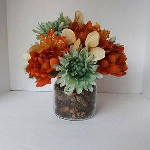 Fall Floral Arrangement Thanksgiving Centerpiece Fall Centerpiece Home DecorGift - Picture 1 of 10