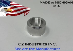 1/2"NPT ALUMINUM 6061 FEMALE STRAIGHT / HALF WELD ON FITTING BUNG 1/2"-14 QTY:25 - Bild 1 von 2